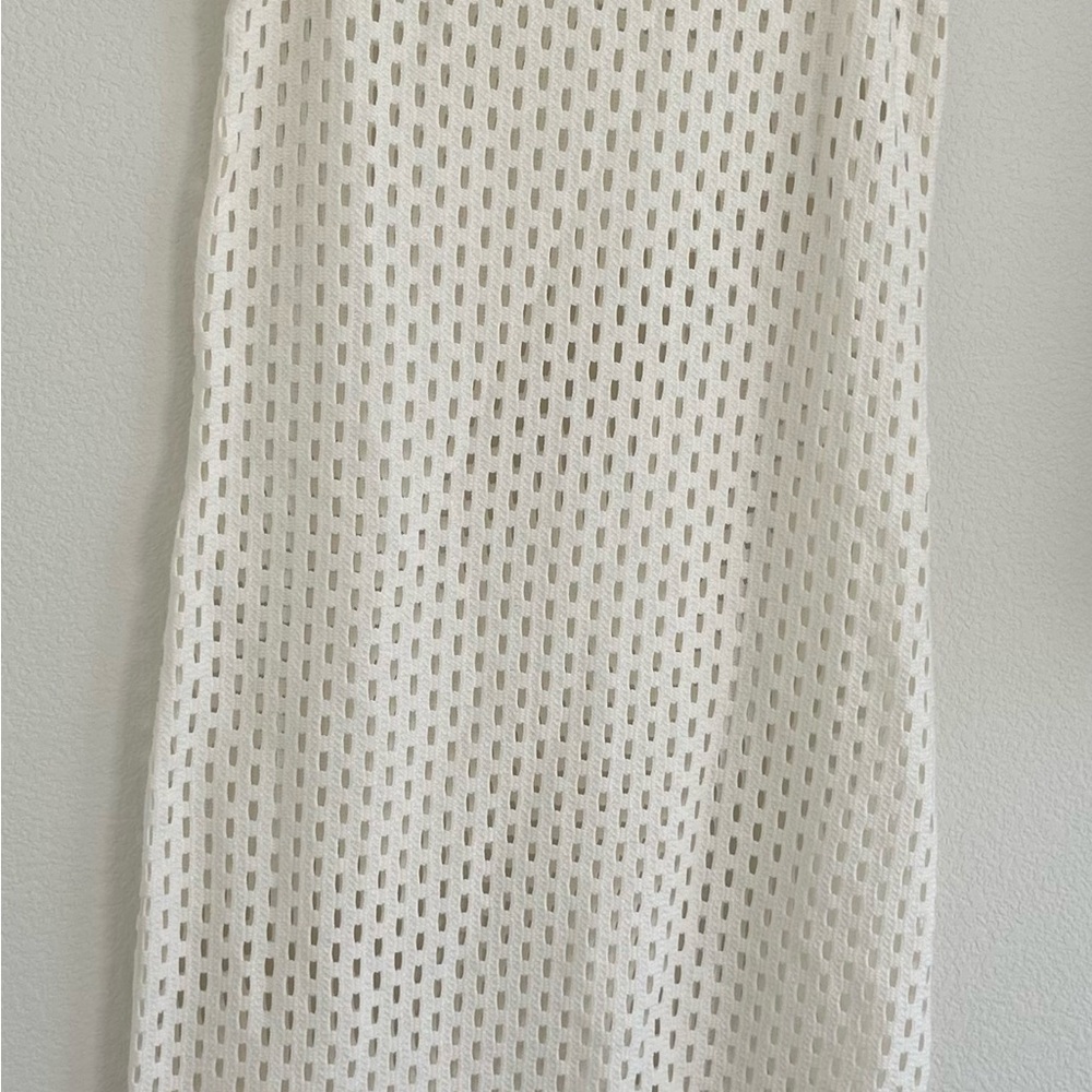 Elegant White Crochet Skirt
